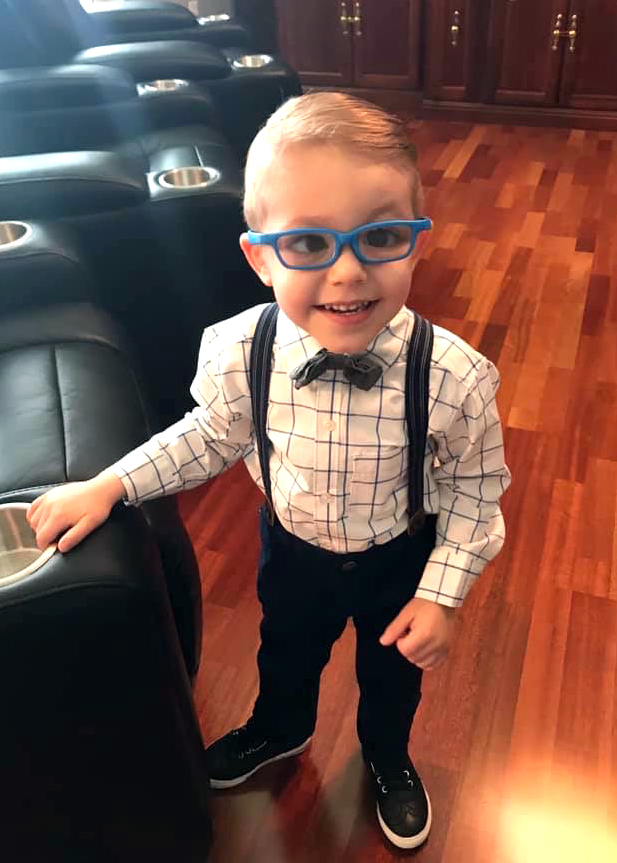 Nolan looking dapper in his bow tie!