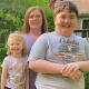 Garrison with his family - mom, Leslie and sister, Briley